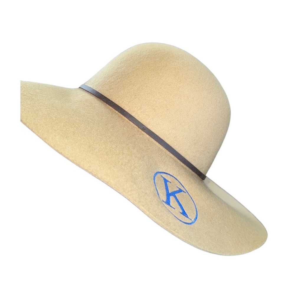 Elegant Tan Wide-Brim Hat